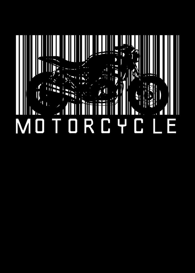 Motorcycle black and white