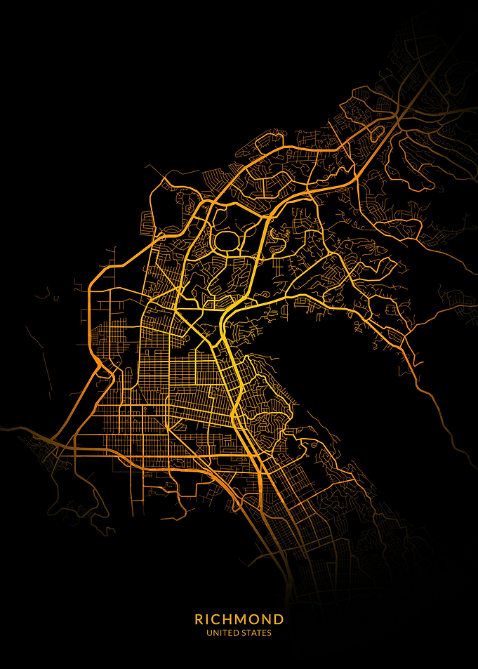 Richmond City Map Gold