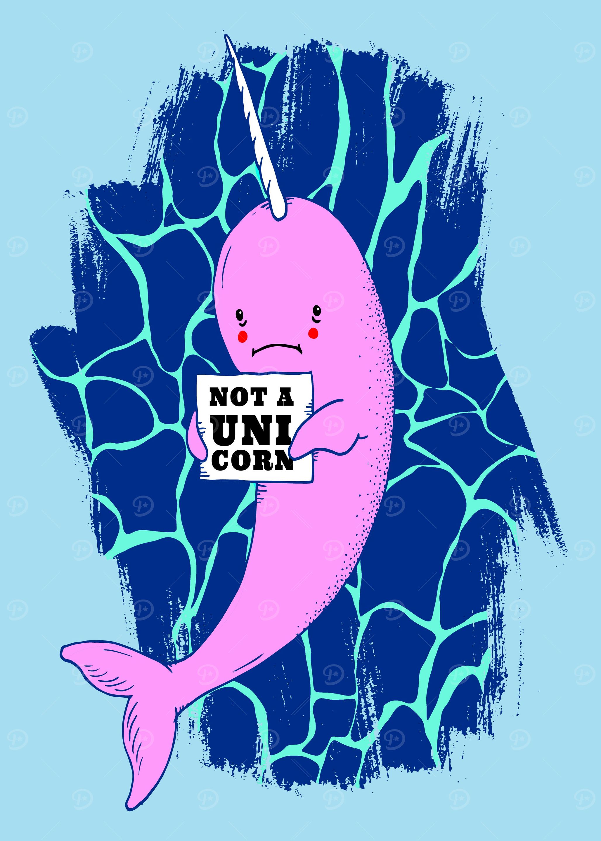 Cute looking narwhal