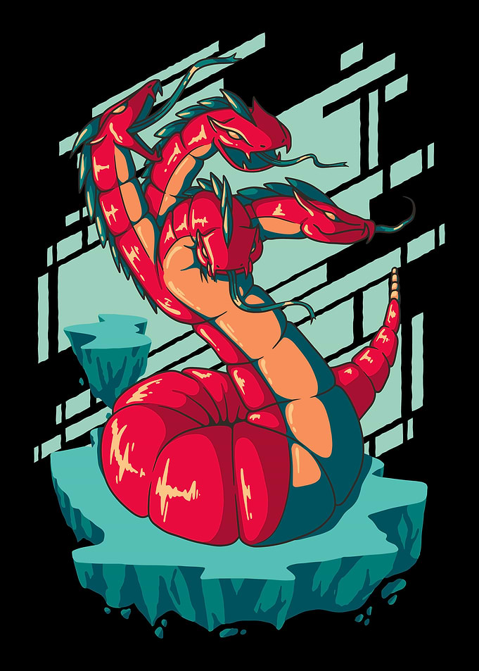 Scary sea monster