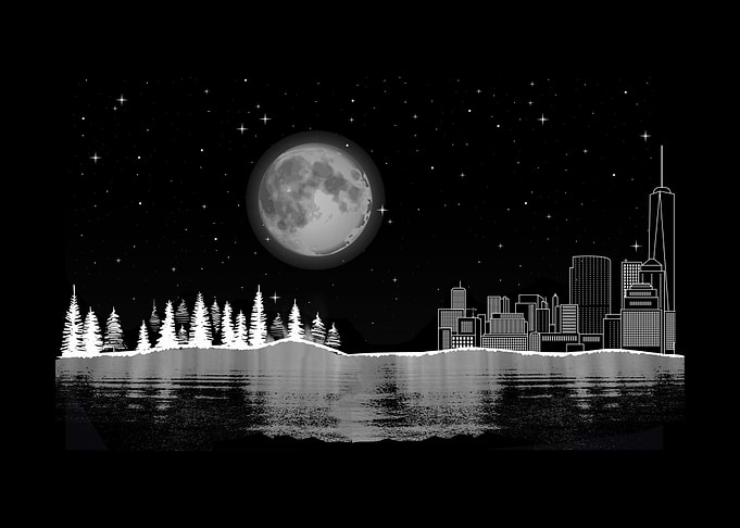 Skyline City Moon Lake