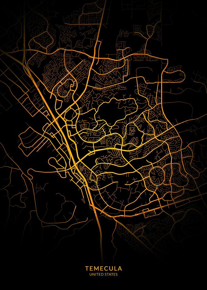 Temecula City Map Gold