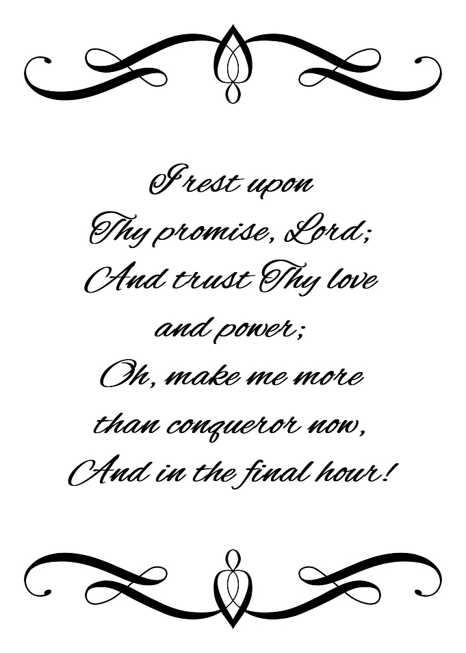 Rest on the Promise of God