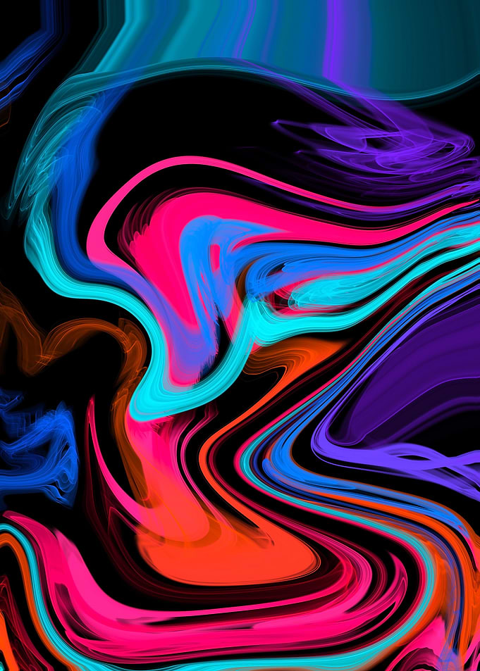 Abstract colour water line