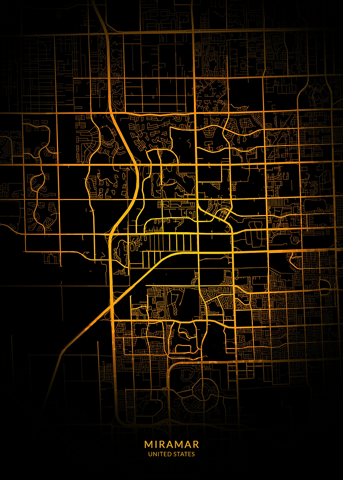 Miramar City Map Gold