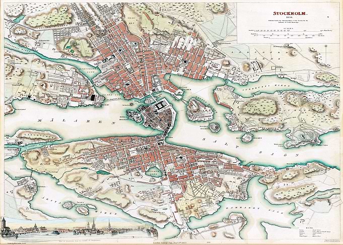 Plan of Stockholm 1836
