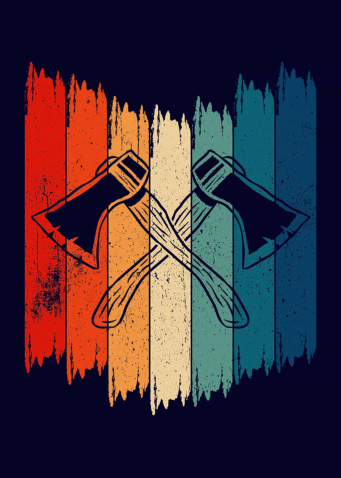 Vintage Axe Throwing Retro