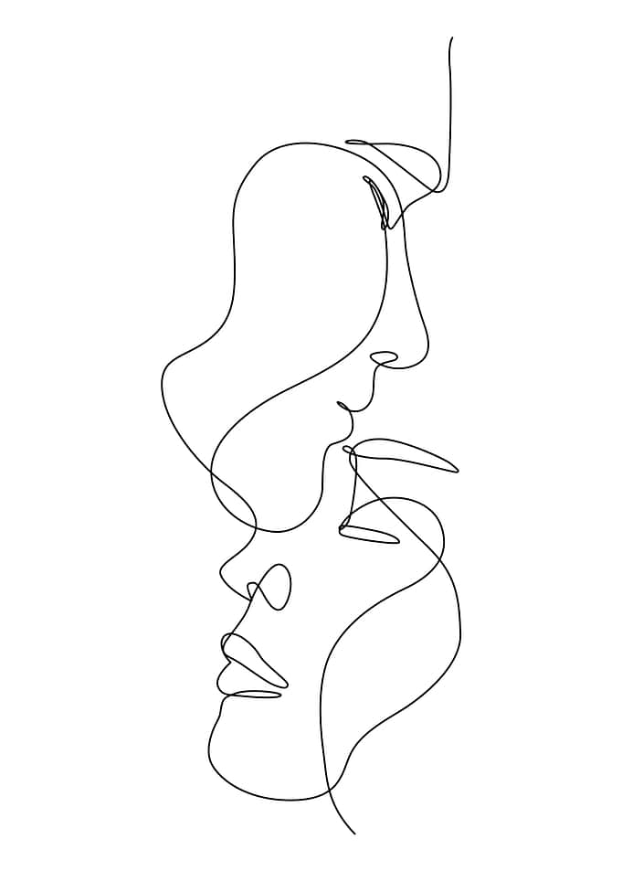 Couple Goals One Line Art