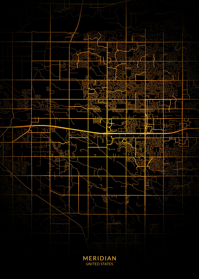 Meridian City Map Gold