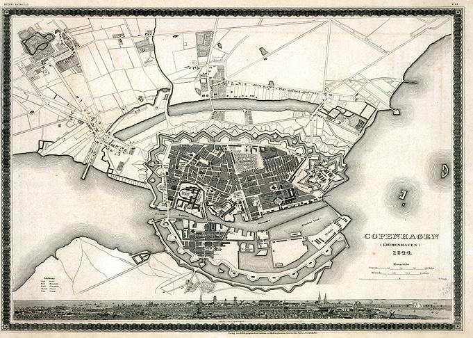 Plan of Copenhagen 1844