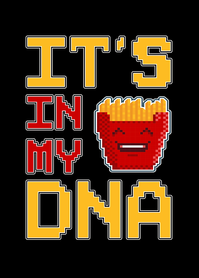 DNA Pixel Art French Fries