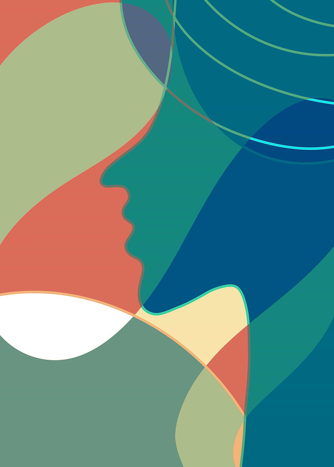 Abstract woman face