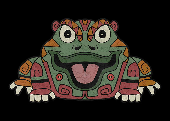 Aztec Frog Mayan Inca