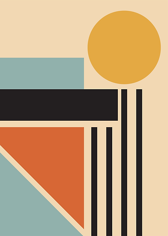 Bauhaus Sunset Retro