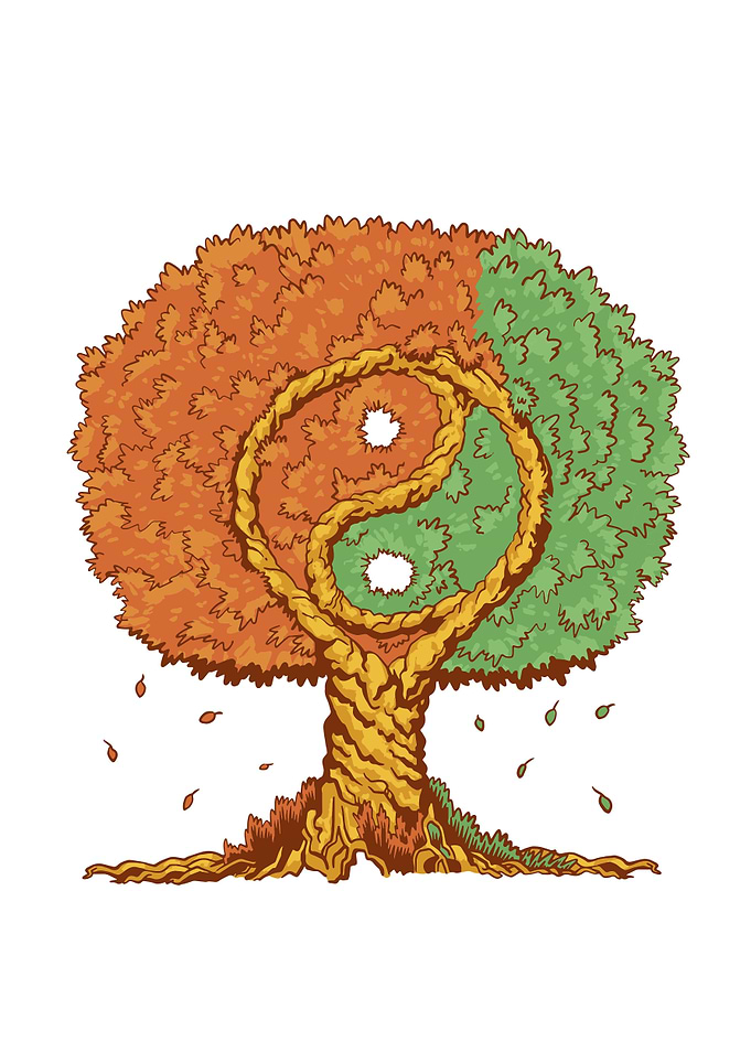 Ying yang tree of life