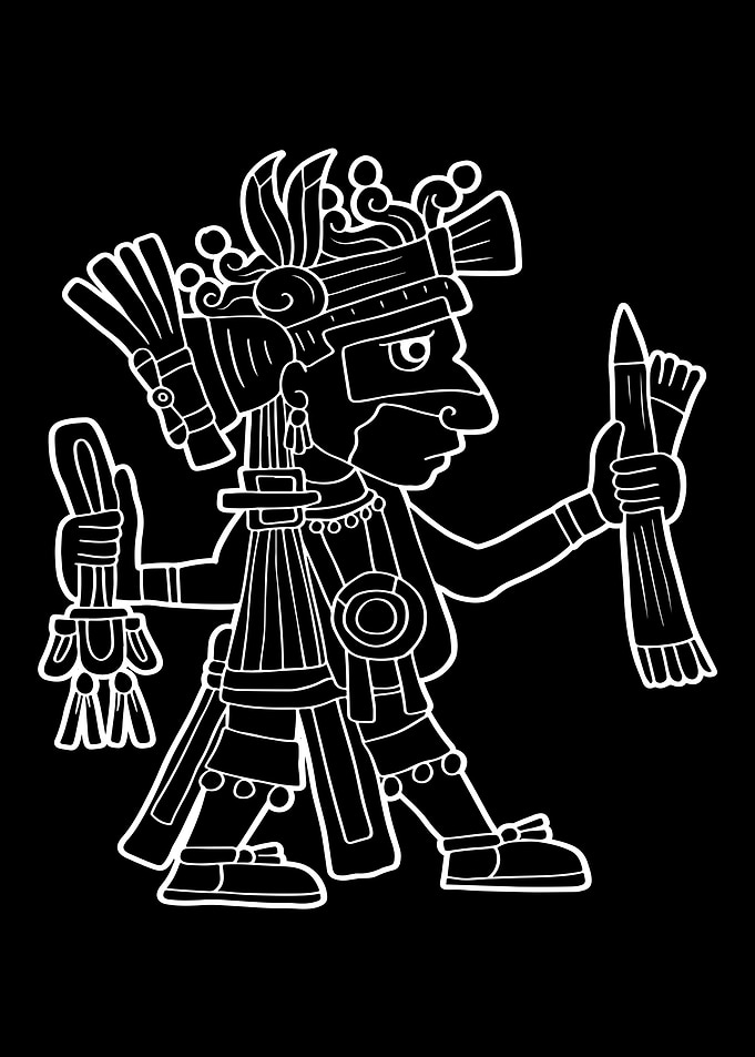 Ahuiateteo Aztec God Mayan
