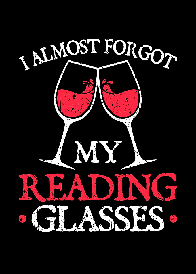 Reading Glasses Wine Book