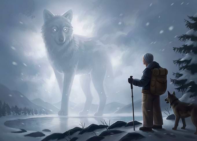 Visit of the Great Wolf