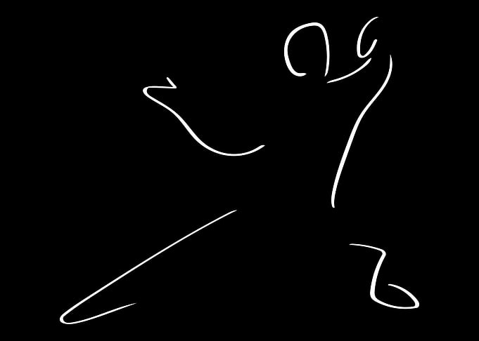 Tai Chi Line Art Minimal