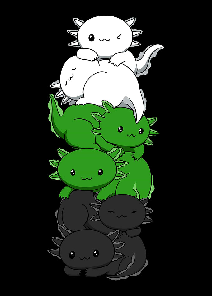 Neutrois Flag Axolotl Pile