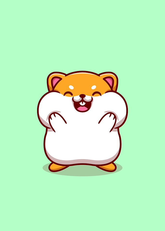 Cute hamster holding