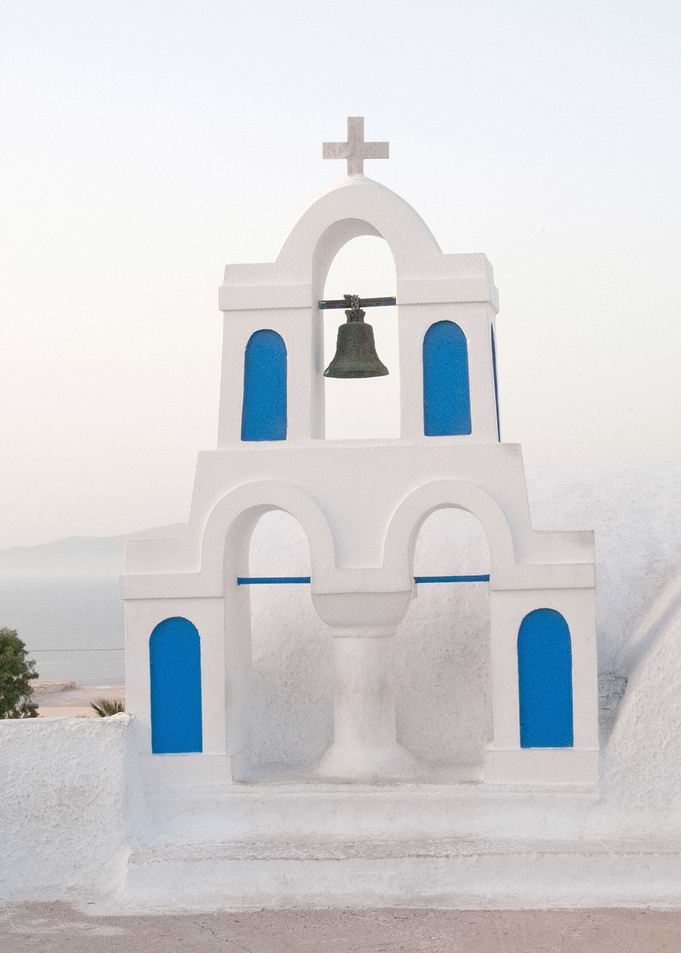White Blue Bell Tower 1