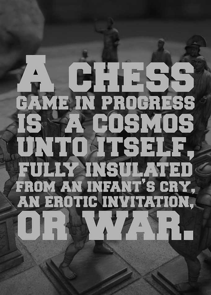 A chess game in progress