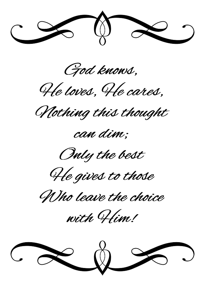 Leave the Choice with God