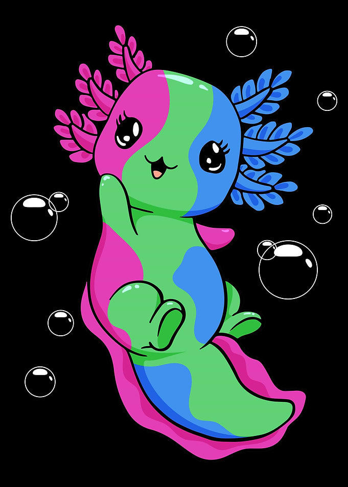 Polysexual Flag Axolotl