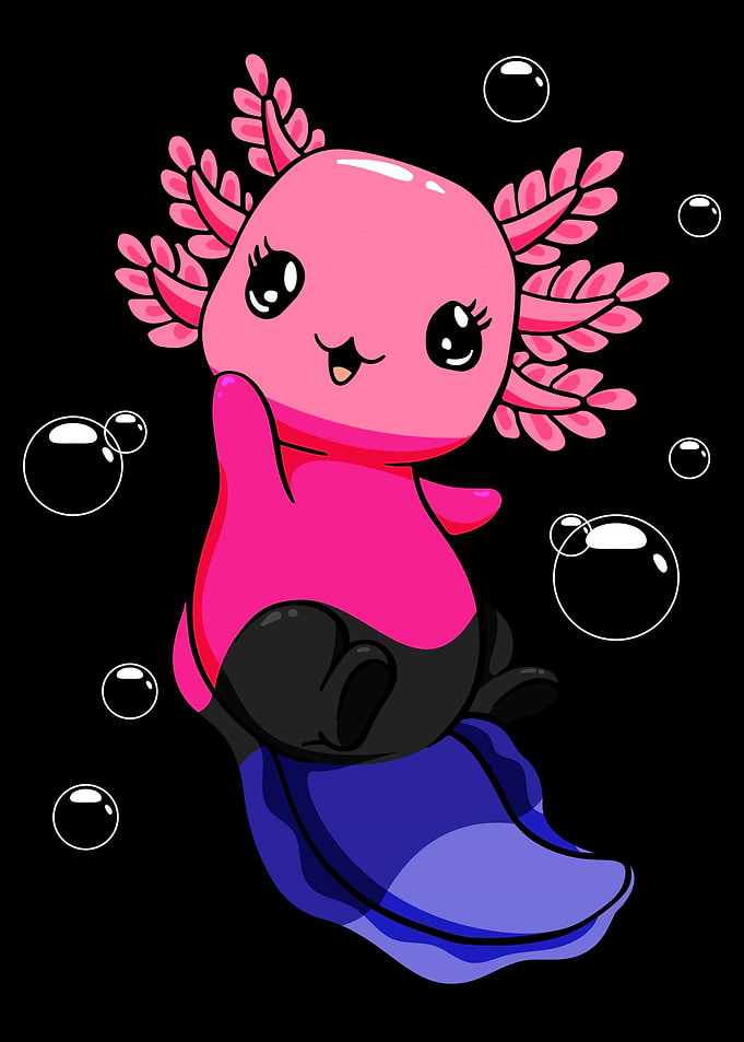 Omnisexual Flag Axolotl