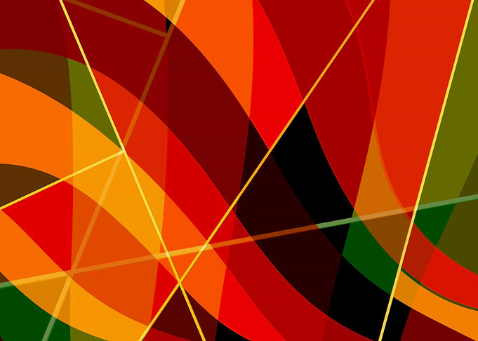 Abstract hard color red