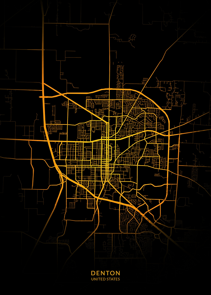 Denton USA City Map