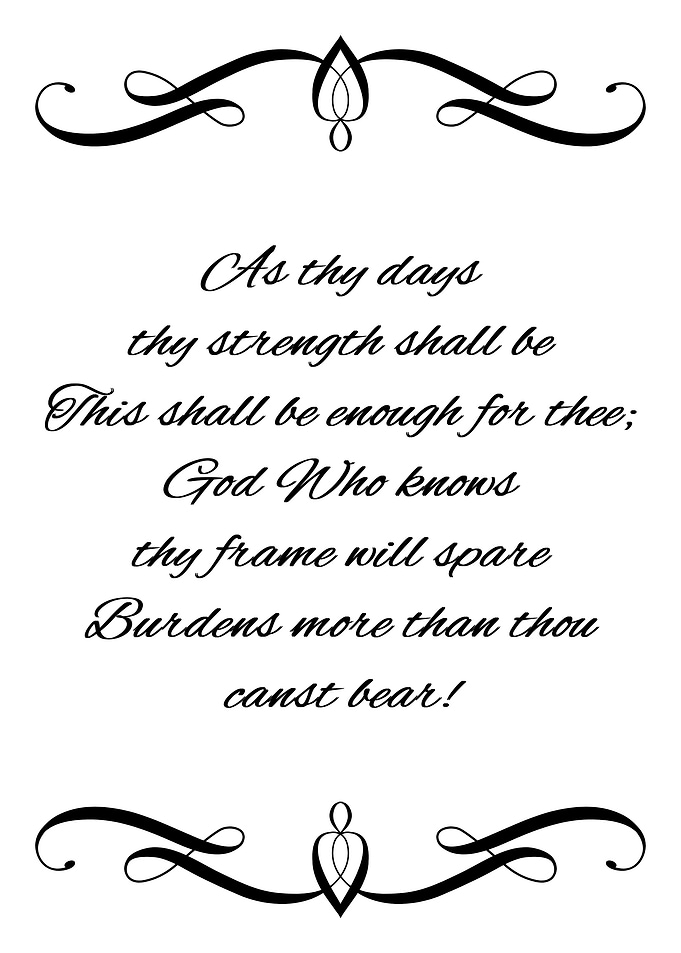 Strength for the Burdens