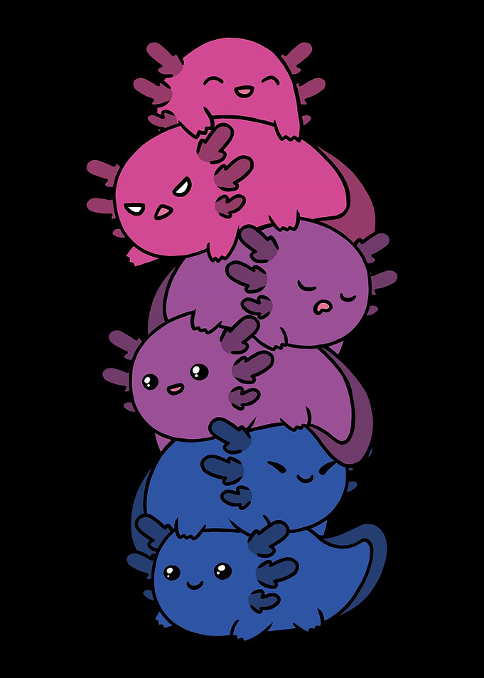 Kawaii Axolotl Pile