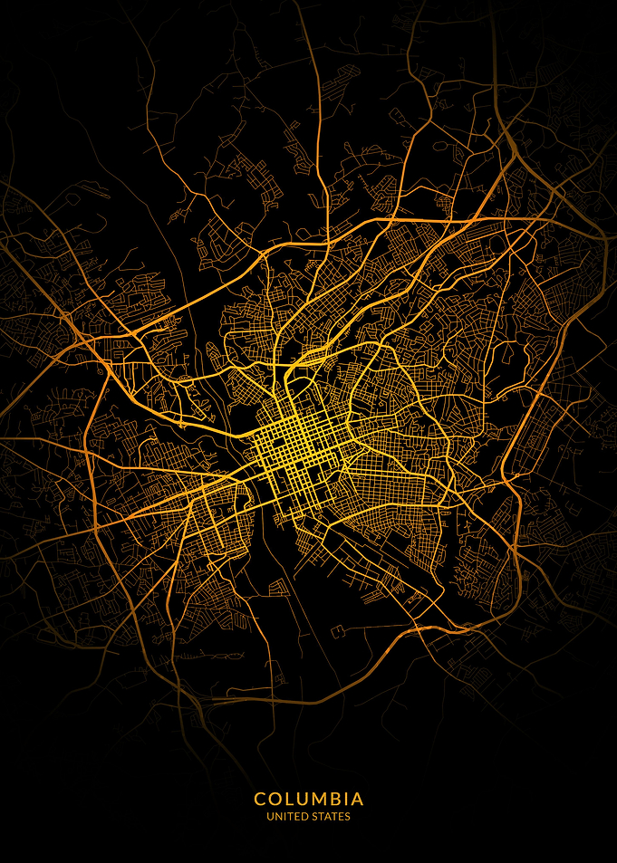 Columbia USA City Map