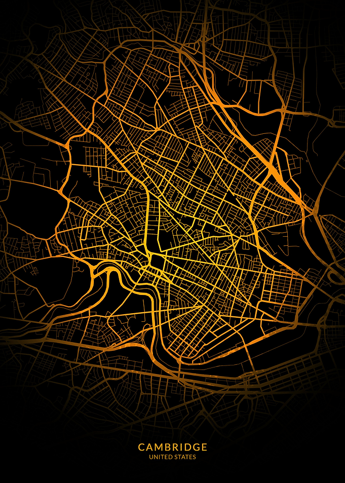 Cambridge City Map Gold
