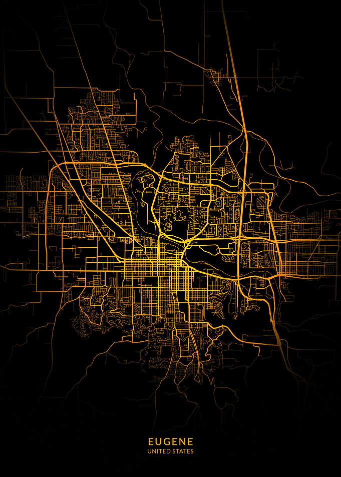 Eugene USA City Map