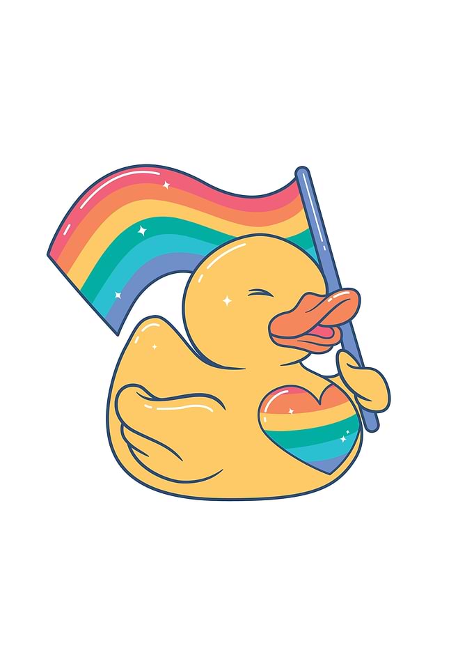 Lgbt rubber duck design