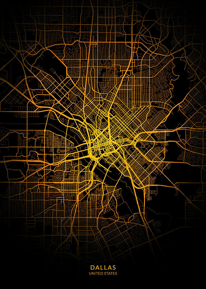 Dallas USA City Map