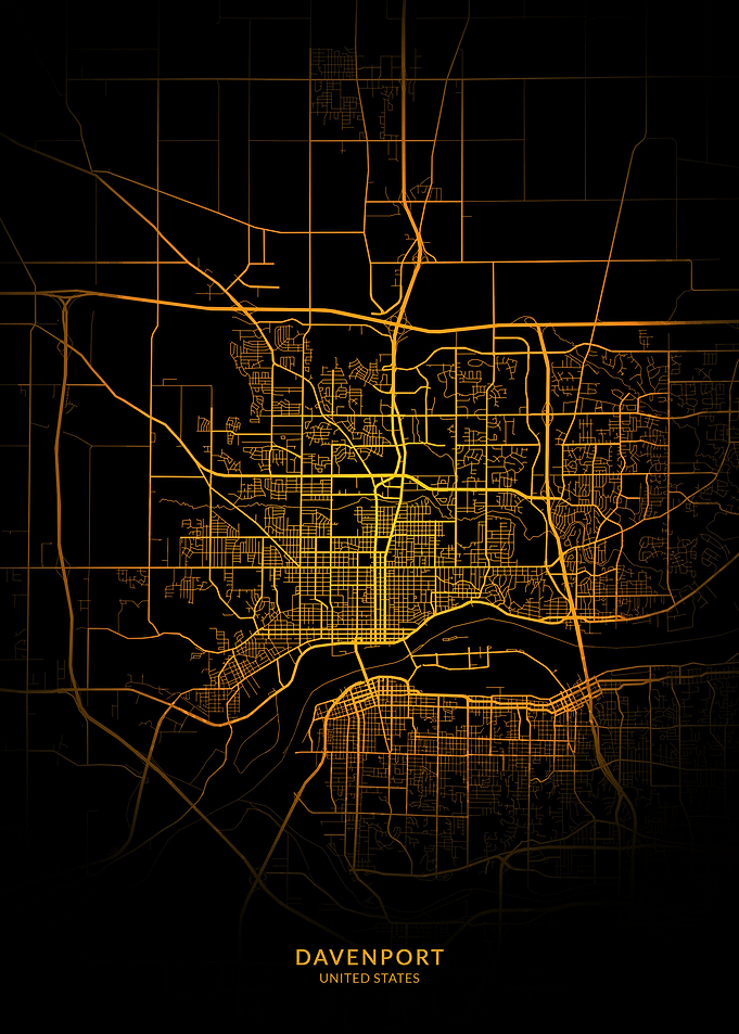 Davenport USA City Map