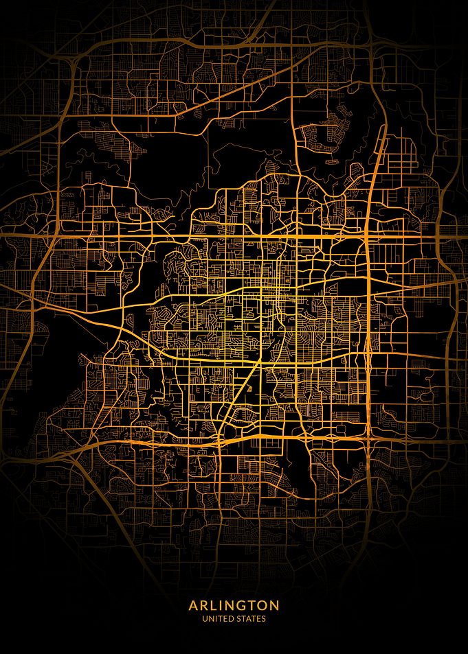 Arlington City Map Gold