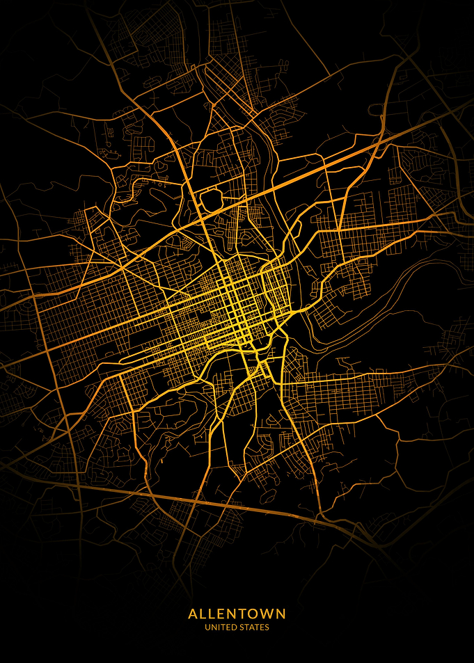 Allentown City Map Gold