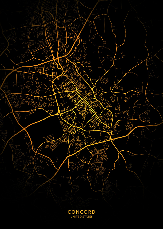 Concord USA City Map