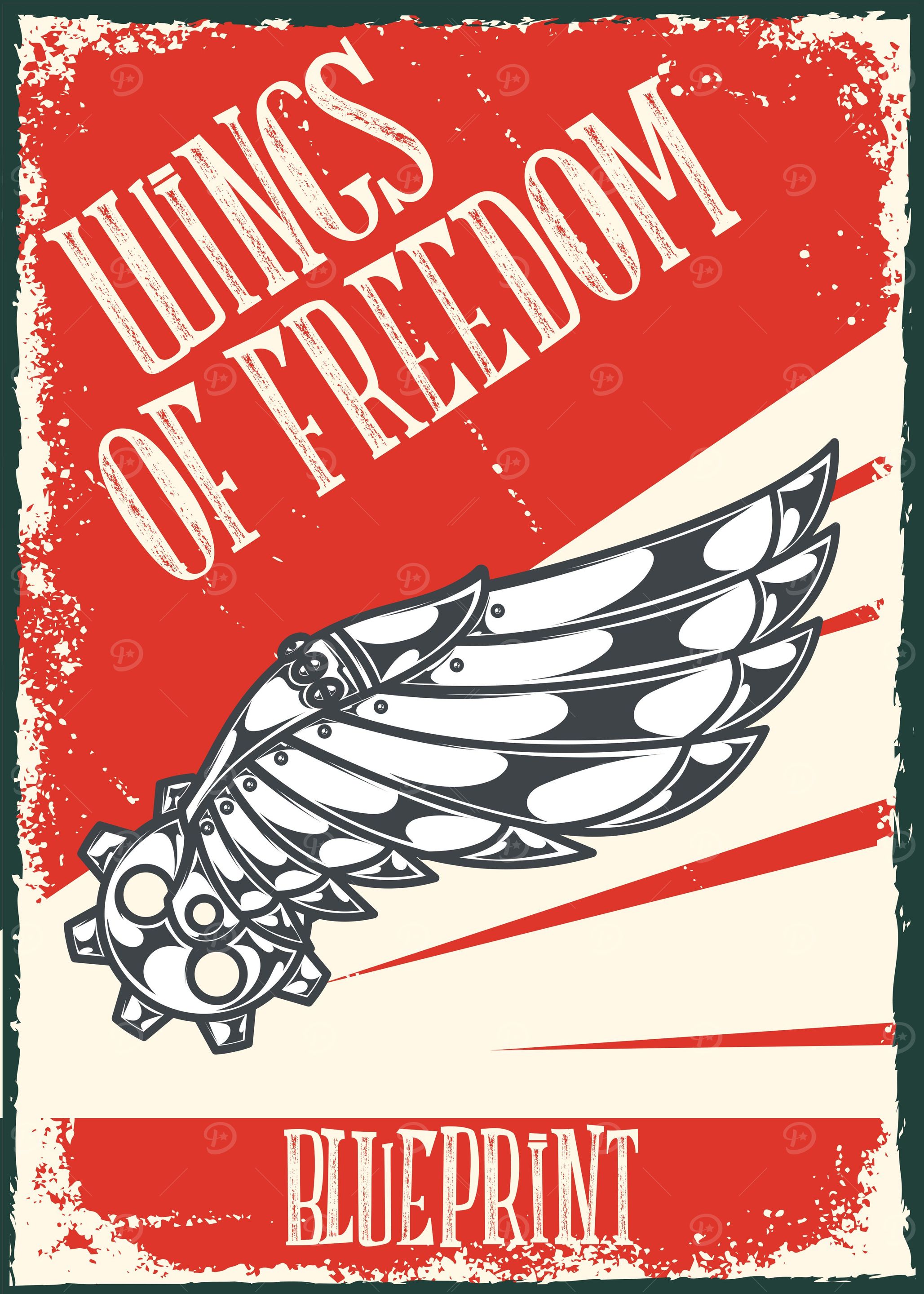 Steampunk freedom wings