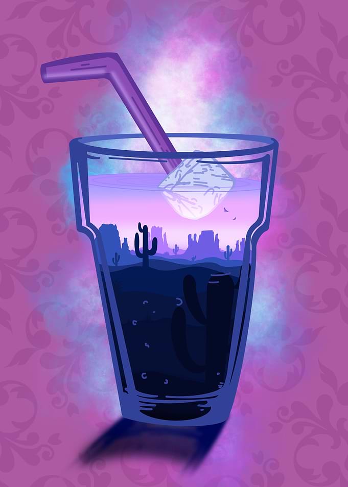 Space desert cocktail