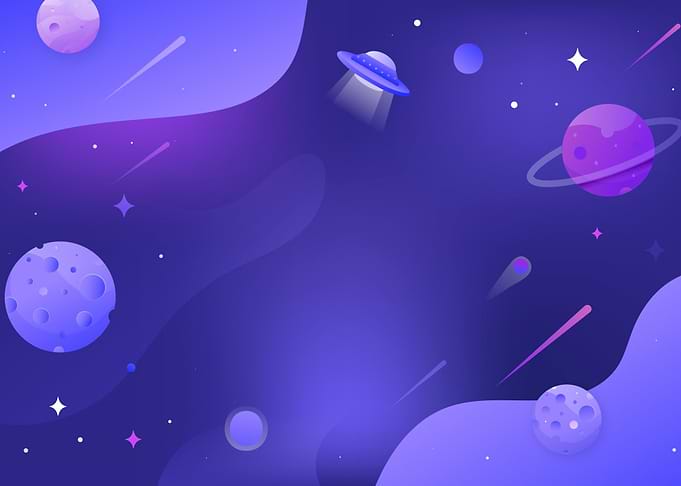 Cartoon galaxy background