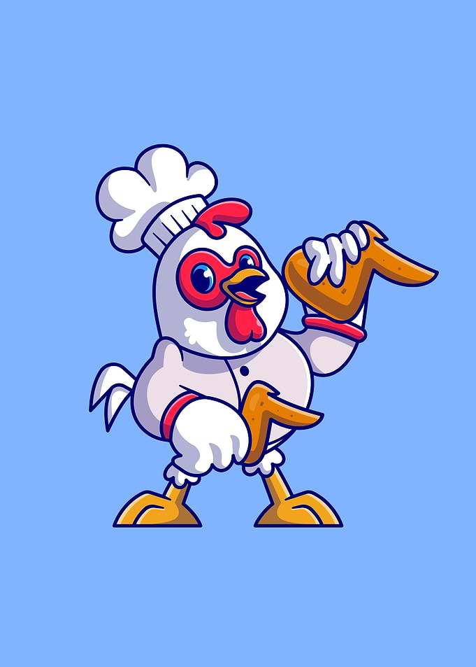 Cute chicken chef