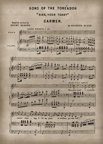 Carmen Music Sheet Art