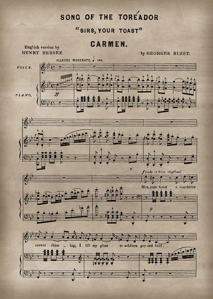 Carmen Music Sheet Art