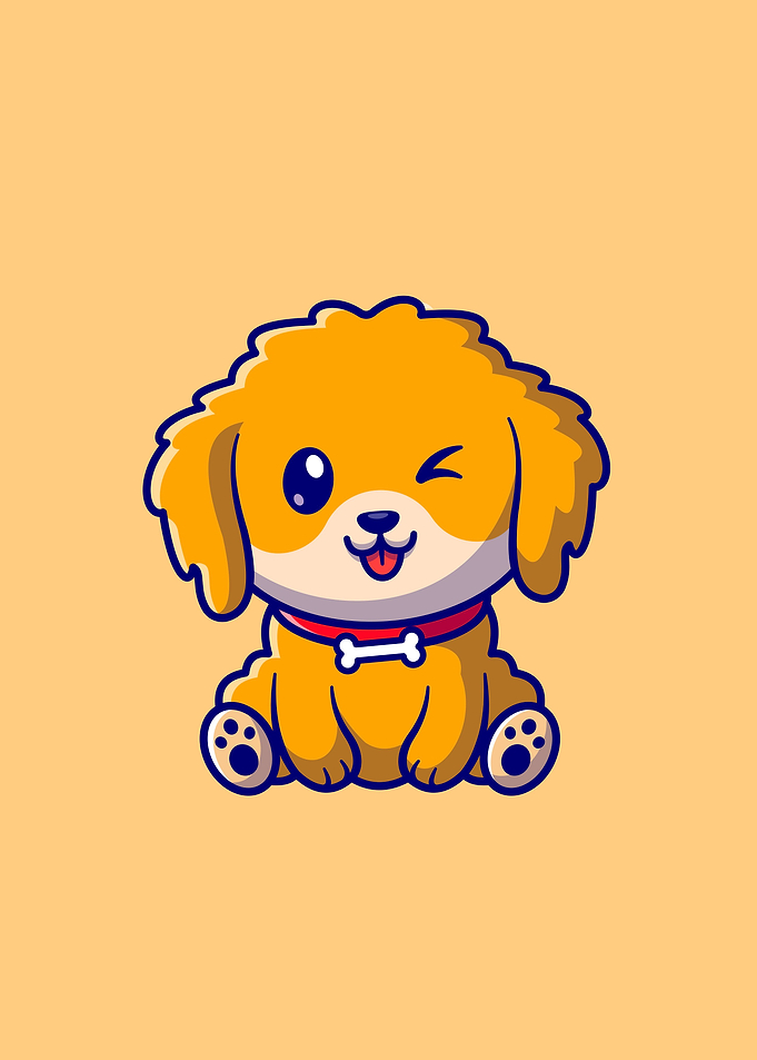 Cute dog sitting